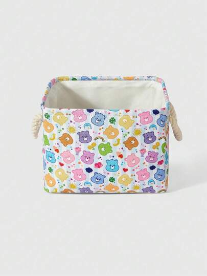 ROMWE X Care Bears Cartoon Bear Pattern Thickened Storage Laundry Basket