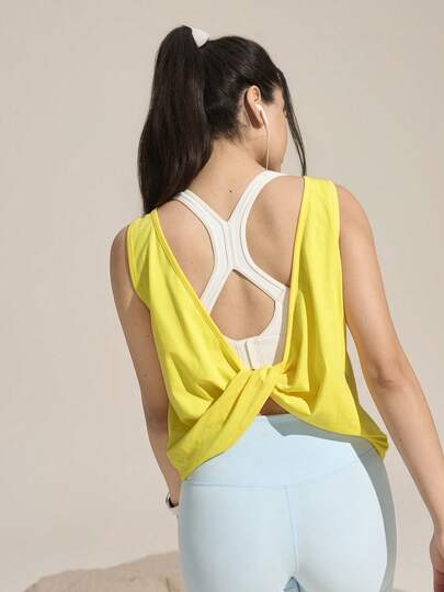 Exploreva Women's Knitted Backless Vest