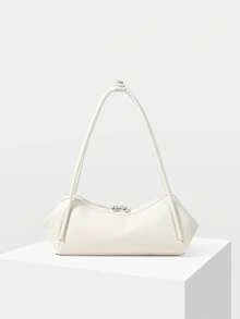 MOTF WOMEN'S SHOULDER BAG, EXQUISITE BEIGE BAG, SIMPLE DAILY VERSATILITY - Off-white - View 3