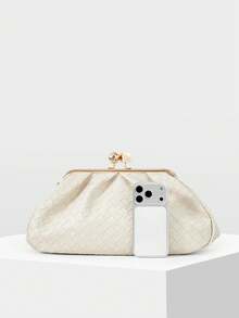 MOTF PREMIUM Túi xách cầm tay thời trang, túi dự tiệc và ăn tối tinh tế. - Màu be - Xem 4