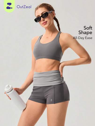 OutZeal 女士运动短裤 健身房锻炼 夏季弹力运动裤