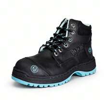 Men's Rock Working Shoes Made Of Leather With Reinforced Helmet And Resistant - negro menta - 查看 5