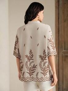 Anewsta Women's New Linen Casual Vacation Birthday Date Shirt With Embroidery Details, Suitable For Valentine's Day, Women's Day, Mother's Day - White - View 5