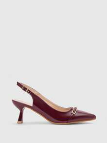 CUCCOO BIZCHIC Women's High Heel Pumps, Elegant High Heel Shoes For Office And Commuting - Burgundy - View 3