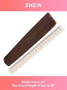 100% Real Human Hair 9PCS Straight Clip In Hair Extensions 148G 14-24 Inch Chocolate Brown Color Double Weft Invisible Clip Hair Extensions Remy Natural Human Hair For Women Girls Daily Use - S4A - View 12