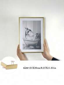 1 khung ảnh nhôm mỏng màu vàng đen hiện đại, kích thước 30x40cm, 21x30cm, 15x20cm, thích hợp trang trí nội thất phòng khách nhà cửa. - Nhiều màu - Xem 9