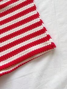 Soleia Bộ đồ thể thao nữ năng động màu đen trắng kẻ sọc, áo croptop ống có khóa kim loại trang trí và quần short siêu ngắn, thích hợp cho hẹn hò, tiệc tùng, kỳ nghỉ biển. - Nhiều màu - Xem 6