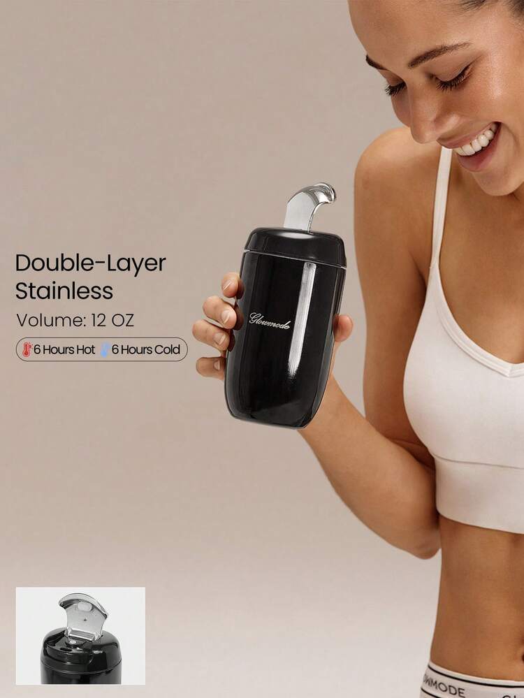 12 OZ Style Sipper Insulated Stainless Steel Portable Travel Hot Cold Coffee Drink Beverage Mug Daily Casual