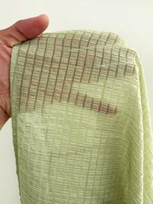 Sweetra Casual Hollow-Out Square Neck Long Cake Dress For Ladies - Green - View 7