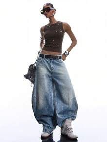 LYSMO 2026 New Minimalist Sleeveless Hollow Round Neck Coffee Brown Tank Top For Women, Spring/Summer - Coffee Brown - View 6