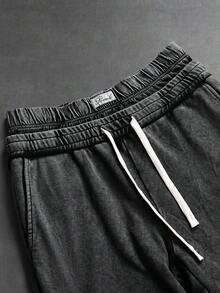 PAVTROS Men's Drawstring Waist Casual Everyday Sweatpants - Black - View 4