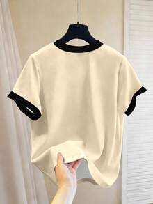 Chillumni 男士复古撞色“California 1958”字母印花宽松圆领T恤 - 彩色 - 查看 2