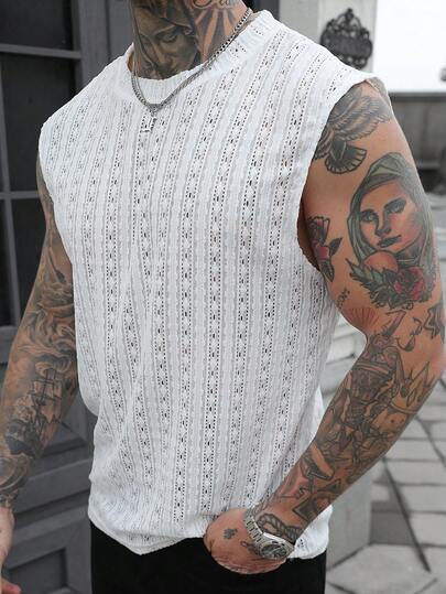 VENTUSAIL 男士舒适网眼圆领马甲，畅销山本耀司风格优雅马甲，适合男士休闲度假、简约办公、商务场合、日常约会、居家休闲、时尚派对、聚餐等各种场合，自穿或送礼皆宜。