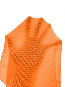 SHEIN PariChic Áo vest len cổ tròn màu trơn dành cho nữ, kiểu dáng thường ngày. - trái cam - Xem 7