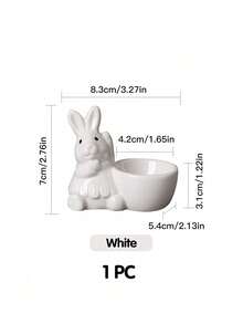 Cirelle 1 Stück Keramik Eierbecherform Hase - Süßer Frühstückseierhalter für Ostern, frische & einfache Tischdekoration - Mehrfarbig - Übersicht 13