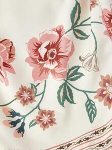 SHEIN MOD Petite 女士碎花中长连衣裙 - 彩色 - 查看 3