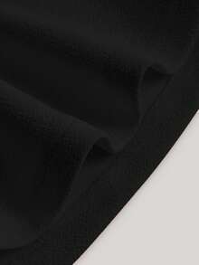 SHEIN Girlism Tween Girls' Solid Color Casual Versatile Daily Wear Mini Skirt,Kids - Black - View 4