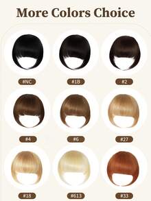 Clip In Hair Bangs 100% Human Hair Bangs 6# Light Brown Clip In Bangs Fringe With Temples Real Human Hair Fake Bangs Extensions  For Women  Daily Wear - S6 - View 7