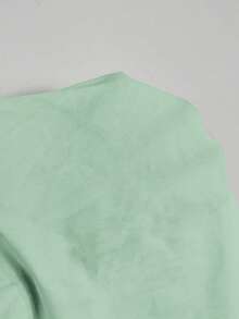 SHEIN Unity Women's Solid Color Front Button Casual Long Sleeve Shirt , Casual Spring Summer Fall - Green - View 7