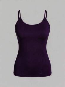 Tank top basíca de mujer elastica, comoda, basica, para el diario y ejercicio - Azul Marino - Ver 2