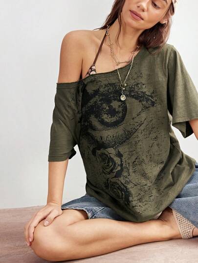 Bohemela Trang phục mùa hè phong cách Bohemian dành cho nữ, giản dị và thoải mái, lý tưởng cho thời trang đường phố, kỳ nghỉ và các lễ hội âm nhạc miền Tây. Được làm từ vải dệt kim màu trơn phong cách Bohemian với hiệu ứng giặt mài cổ điển và các chi tiết đồ họa tinh tế. Áo thun trễ vai với thiết kế hai kiểu có thể mặc trễ vai hoặc cổ áo thông thường.