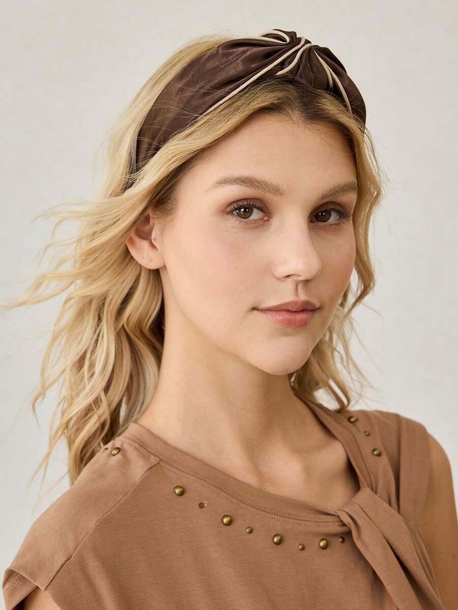 MOTF PREMIUM PLEATED HEMMING HEADBAND - Chocolate Brown - View 2
