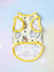 PETSIN 复活节黄色兔子和星星印花宠物背心，1件 - 彩色 - 查看 7