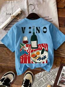 EMERY ROSE 豹纹T恤，母亲节夏季礼物 - 藍色 - 查看 3