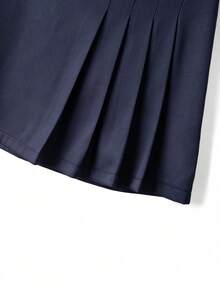 Franclia Women's Casual Elegant Minimalist Commuter Style Striped Sleeveless Shirt And Skirt 2-Piece Set, Suitable For Daily Commute - Blue - View 8