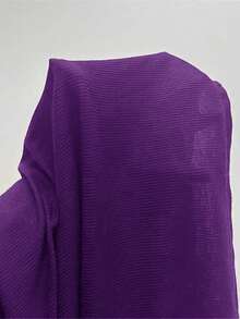 EMERY ROSE Plus Size Elegant Solid Color Fitted Skirt, Suitable For Commuting In Summer - Violet Purple - View 8