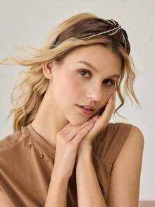 MOTF PREMIUM PLEATED HEMMING HEADBAND - Chocolate Brown - View 5