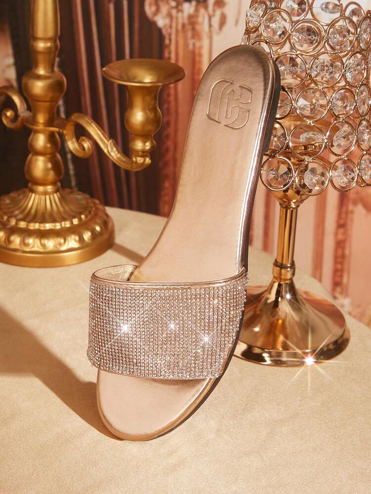 CUCCOO TILAWA Women's Fashion Flat Diamond-Studded Round Toe Comfortable Office Shoes