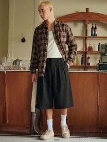 SWAVVY Pantalones holgados de moda para hombre, primavera/verano - Negro - Ver 3