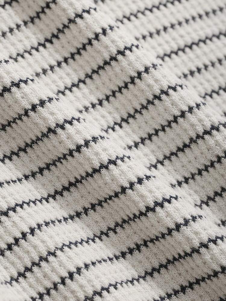 Dazy Plus Color Block Striped Round Neck Short Sleeve Slim Fit T-Shirt, Spring/Summer