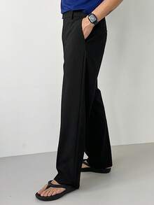 DAZY Men's Black Long Commuter Pants, Spring - Black - View 2