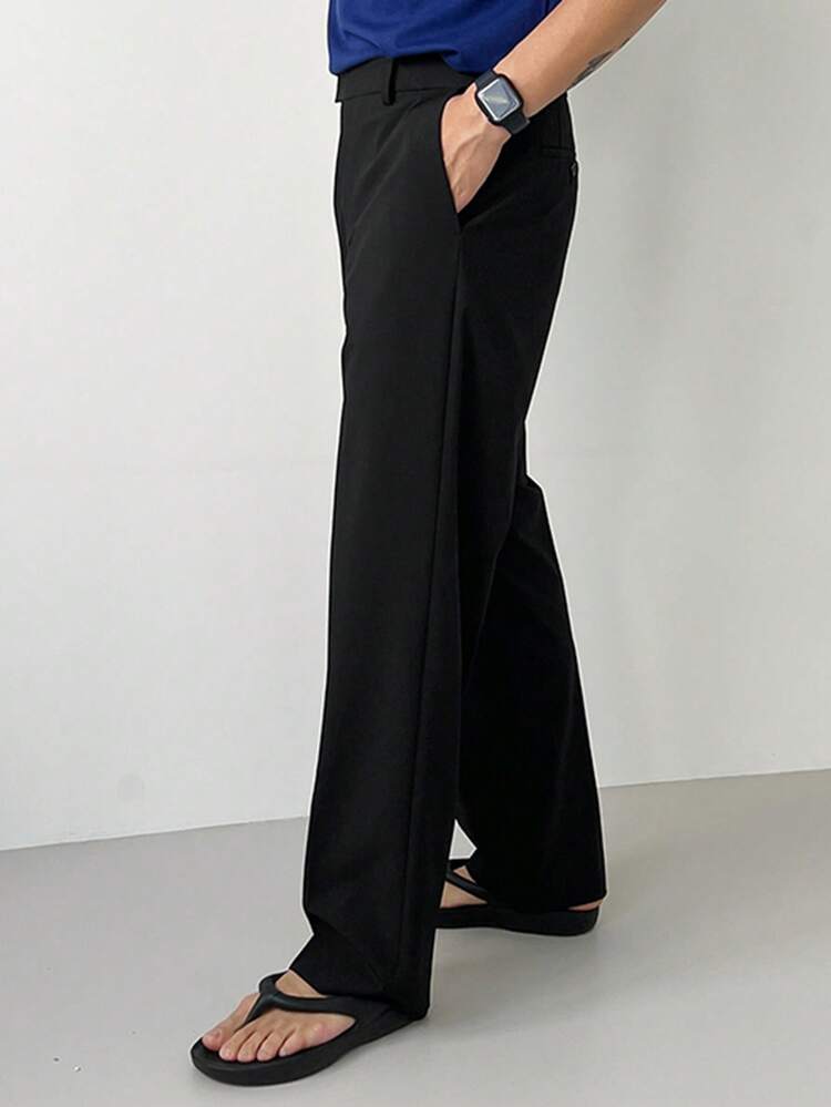 Men's Black Long Commuter Pants, Spring