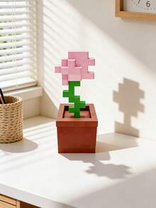 Joivida 1个像素玫瑰装饰品，独特的3D打印花卉摆件，塑料花卉制品，适用于床头柜、桌面、办公桌装饰、家具装饰，非常适合作为圣诞节、万圣节、复活节、情人节、生日礼物，独特而别致，是馈赠佳品的理想之选。 - 盆栽擺件 - 查看 12