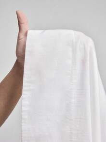 Ontre 女士象牙色天丝褶皱宽松衬衫，优雅适合婚礼宾客，简约浪漫法式风情，奢华都市休闲商务办公装，高品质机场及邮轮穿着，四季皆宜 - 白色 - 查看 6