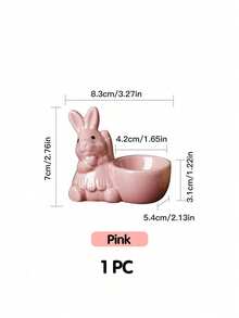 Cirelle 1 Stück Keramik Eierbecherform Hase - Süßer Frühstückseierhalter für Ostern, frische & einfache Tischdekoration - Mehrfarbig - Übersicht 10