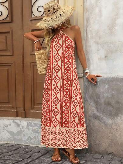 Brillora Women's Loose Sleeveless Backless Fashion Long Dress, Summer,Vacation,Vacation Style,Beach Vacation Outfits For Women, Boho Wedding Guest Dress, Long Vacation Dress,Cruise Outfits,Summer Holiday Outfits,Holiday Outfits For Women,Summer Vacation Outfits,Casual Women Outfits,Casual Sets For Women,Holiday Shopping Dresses, School Outfits, Very Simple Attire, Women's Country Clothing, Office Attire, Old Money Attire, Teacher Attire, Date Attire, Graduation Season, Casual Dresses, Summer/Spring Dresses,Woman Easter Dress, Plain/Plaid/Striped/Casual