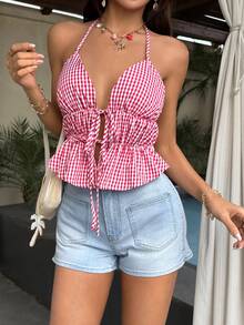 Sunnyshic Women's Casual Versatile Denim Shorts With Pockets - Light Wash - View 5