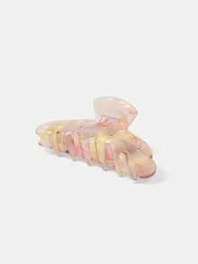 MOTF PREMIUM ACETIC ACID YELLOW MINI CLAW CLIP WITH INLAID GEMS HAIR CLAWS HAIR CLIPS HAIR JAW CLIP HAIR CLAMPS HAIR CLUTCH HAIR CATCHER CLIP - Pink yellow - View 6