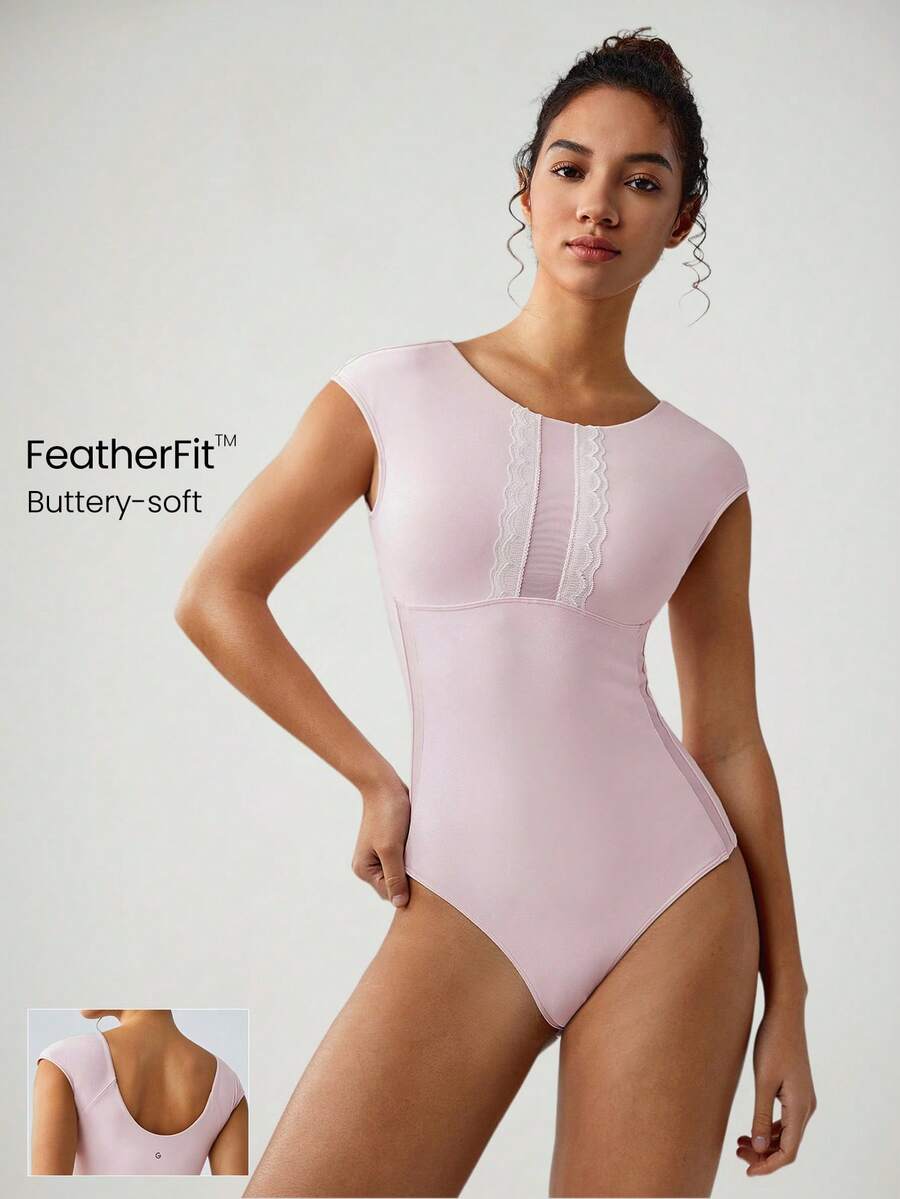 GLOWMODE FeatherFit™ 最佳角度盖袖可调节紧身衣 低冲击日常情人节爱 - 粉色 - 查看 1