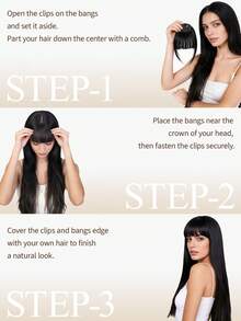 夹式刘海 100% 真人发刘海 33# 铜红色夹式刘海带鬓角真人发假刘海接发自然造型适合女性 G 日常佩戴 - S33 - 查看 6