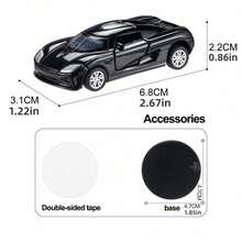 1PC Alloy Drift Car, [Dynamic Decoration] Dynamic Drift Car Dashboard Decoration, Iron Material, Uncharged Power Mode, Novelty Model With Physics-Based Movement For Vehicle Interior Accessory, Car Accessories A Stylish, Classic, And Sophisticated Car Ornament, Available In White, Red, Black, And Blue. A Simple Yet Luxurious Design, Perfect For Car Decoration, - multicolor - View 25