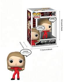 Funko Music Icon Vinyl Figure #462, Pop Star Performer In Red Jumpsuit With Speech Bubble Accessory, Stylized Large Head Collectible Display Model For Shelf Or Desk Gift Idea - Multicolor - View 2