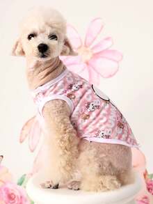 PETSIN 1 chiếc áo vest in hình thỏ Phục Sinh màu hồng cho chó và mèo - Nhiều màu - Xem 4