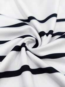 Resyla Women's Striped Crew Neck Casual Versatile Daily Wear Top - Multicolor - View 4