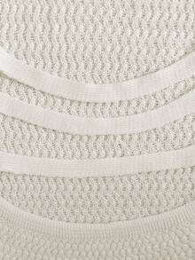 New Arrival Spring/Summer Round Neck Sleeveless Backless Hollow Out Fitted Elegant Women Sweater Dress - White - View 4