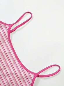 EMERY ROSE 女士条纹休闲百搭日常穿搭吊带背心 - 彩色 - 查看 4